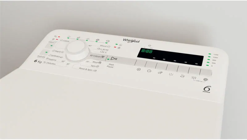 Whirlpool TDLR 6240S EU/N fehér, felültöltős, max.1200ford., 6 kg, mosógép - Image 2