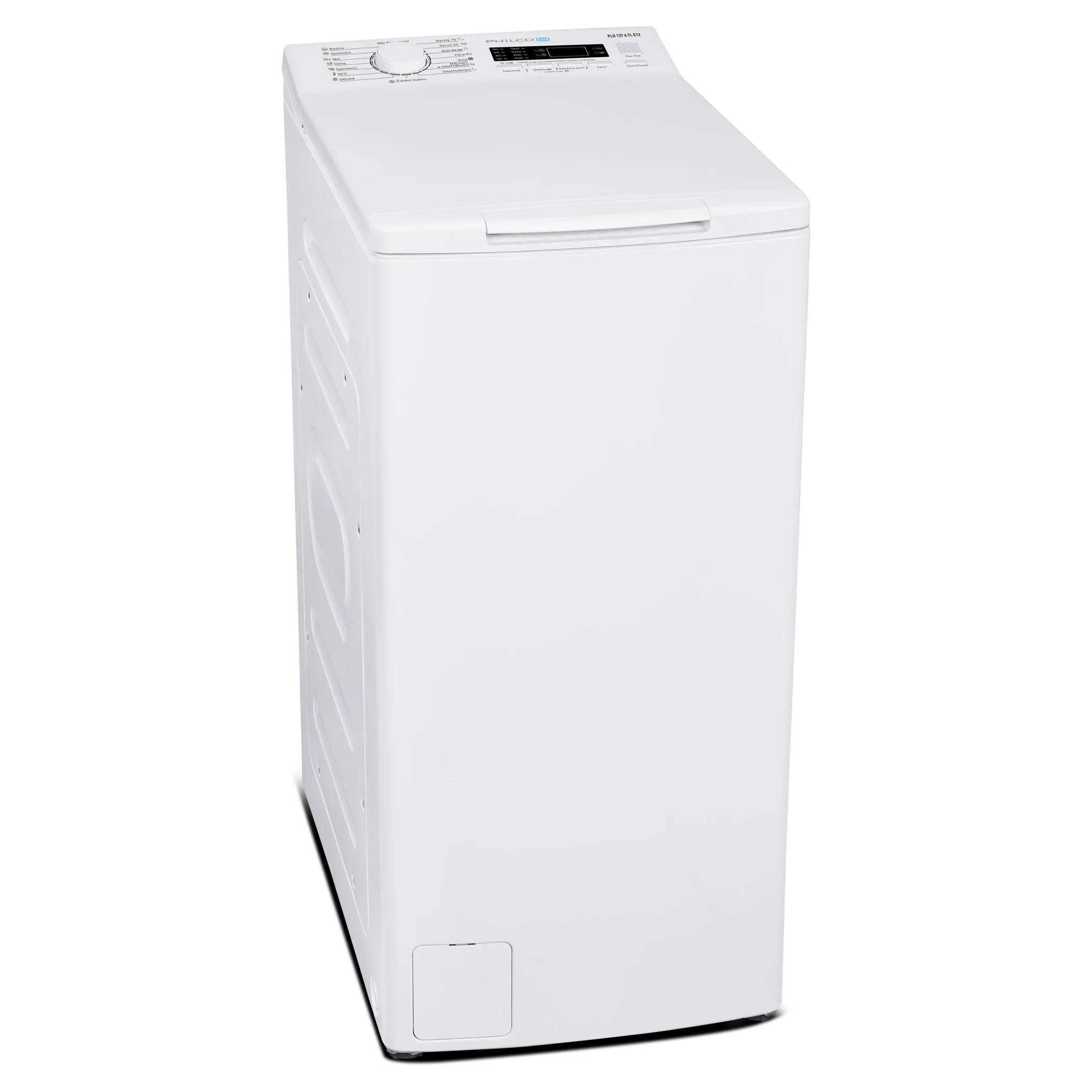 PHILCO PLD 127 ATL E12 gőzprogramos felültöltős mosógép 1 PHILCO PLD 127 ATL E12 gőzprogramos felültöltős mosógép