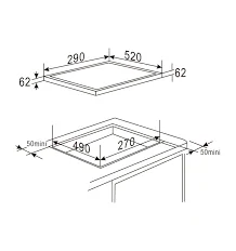 Indukciós Főzőlap beépíthető 30 cm széles (MPM-30-IM-12) - Image 3