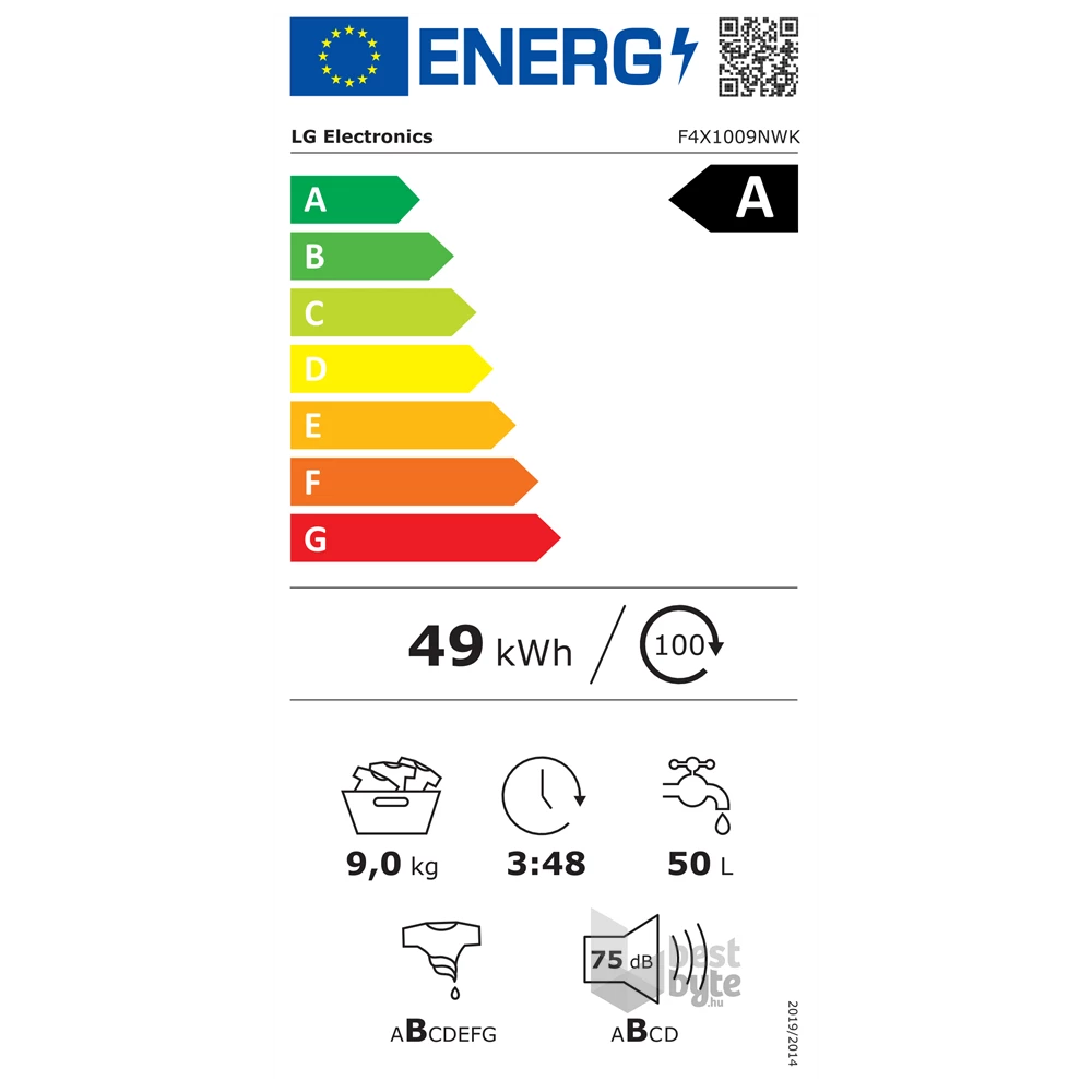 LG F4X1009NWK szabadonálló elöltöltős mosógép 9kg 4 LG F4X1009NWK szabadonálló elöltöltős mosógép 9kg - Image 4