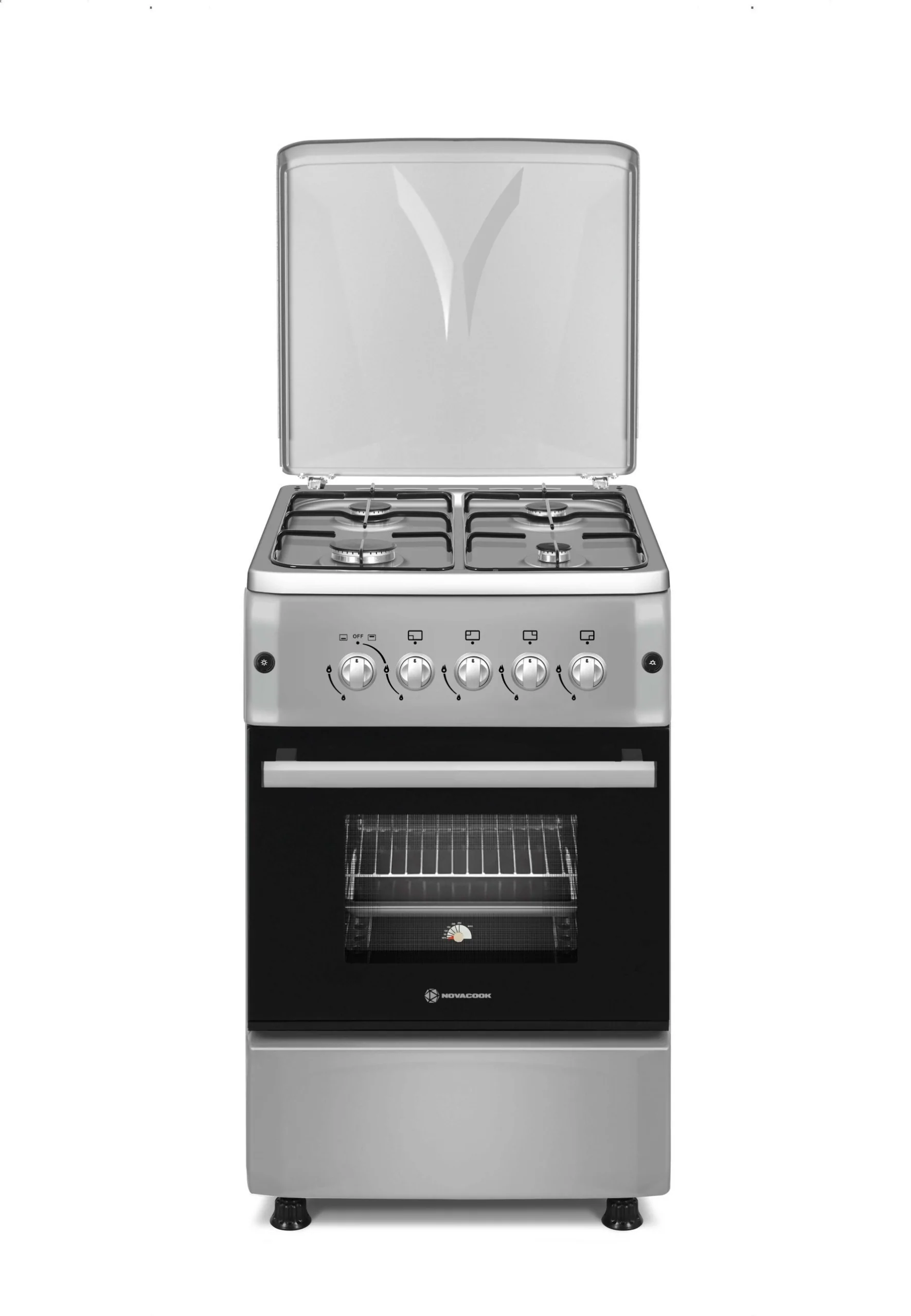 NOVACOOK F5S40G2 INOX GÁZ-GÁZ TÜZHELY 50X55 cm 1 NOVACOOK F5S40G2 INOX GÁZ-GÁZ TÜZHELY 50X55 cm