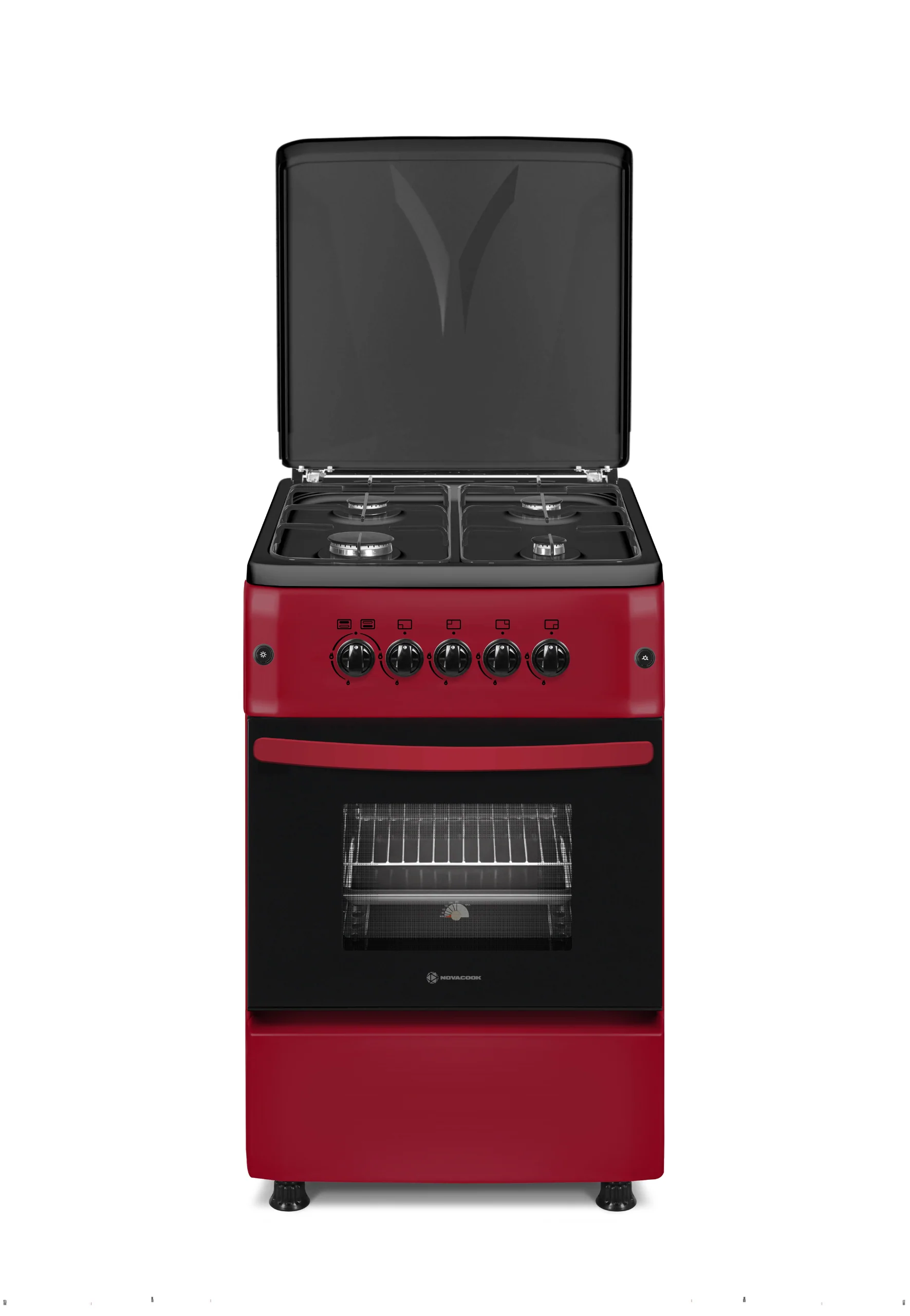 NOVACOOK F5S40G2 MEGGYPIROS GÁZ-GÁZ TŰZHELY 50X55 cm 1 NOVACOOK F5S40G2 MEGGYPIROS GÁZ-GÁZ TŰZHELY 50X55 cm
