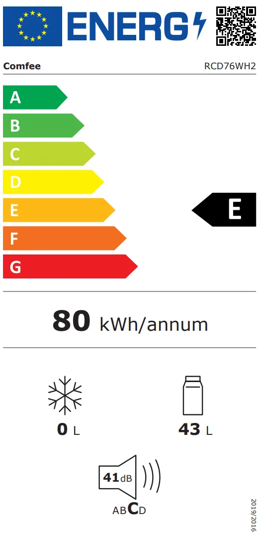 Comfee RCD76WH2 egyajtós hűtőszekrény - Image 4