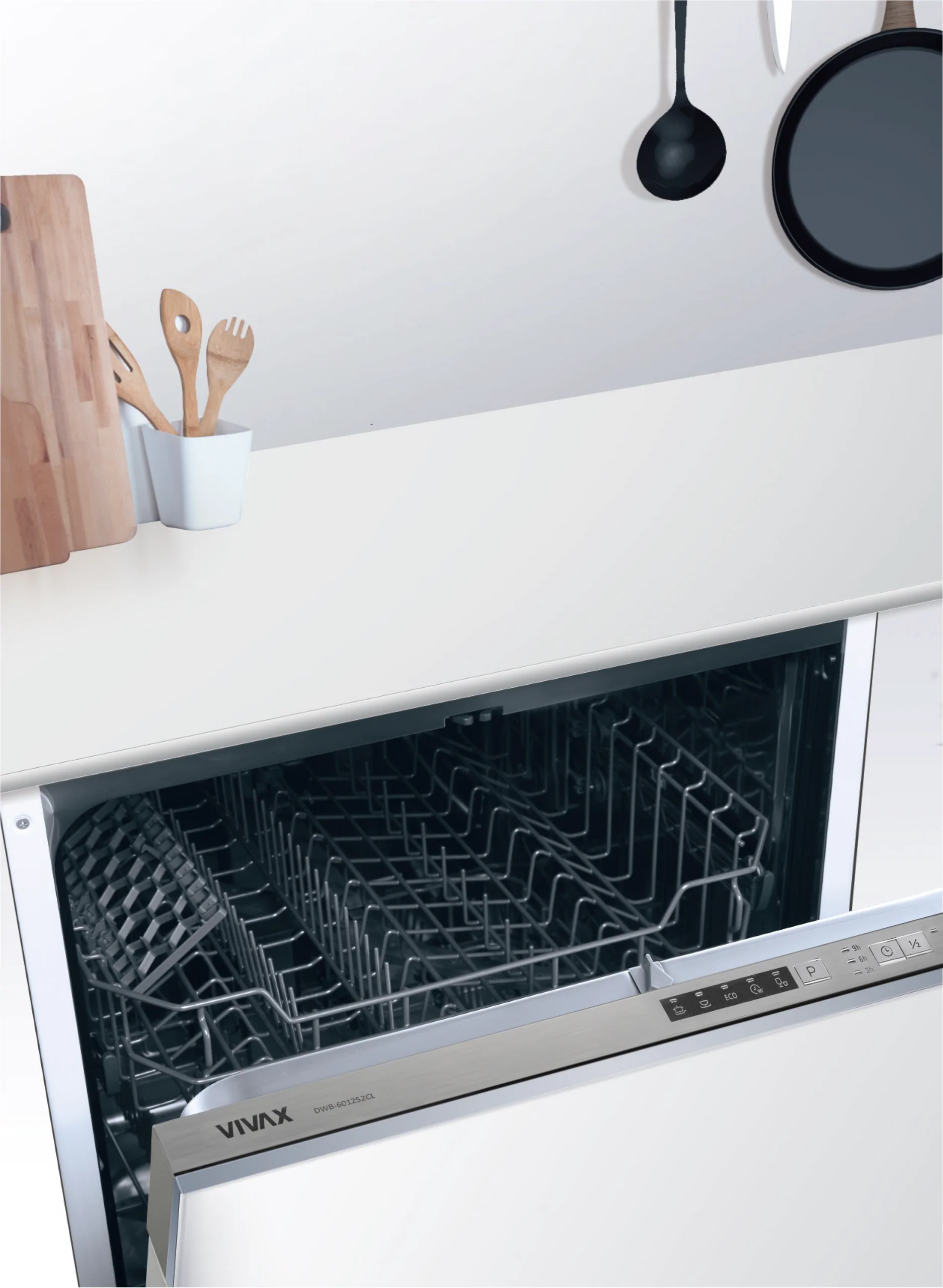 Vivax DWB601252CL beépíthető mosogatógép (12 teríték, 60 cm)