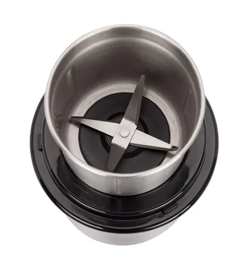 MPM MMK-06M Elektromos Kávédaráló – 200W, 50g kapacitás, Rozsdamentes acél kések, Inox 2 MPM MMK-06M Elektromos Kávédaráló – 200W, 50g kapacitás, Rozsdamentes acél kések, Inox - Image 2