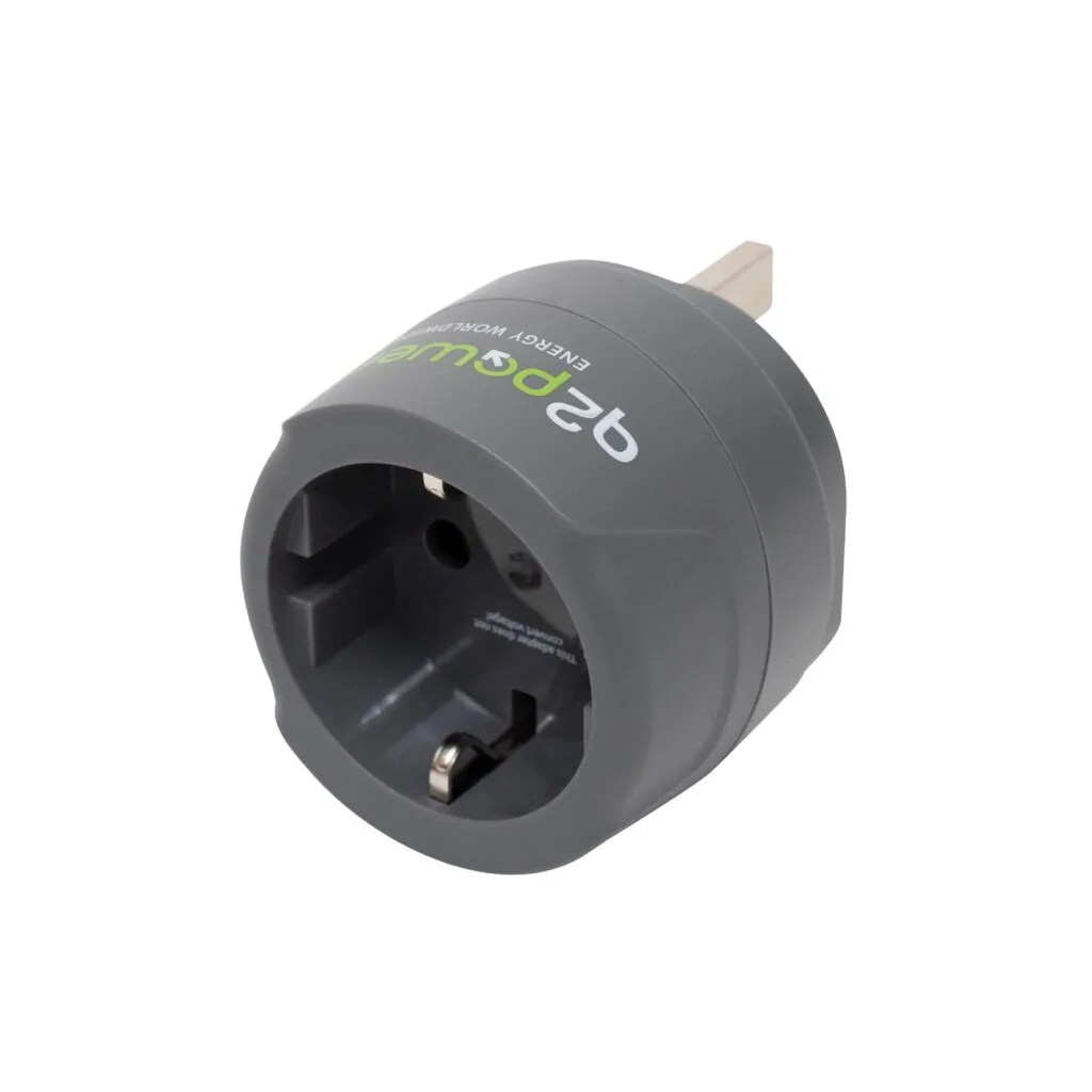 Q2Power Europe to UK hálózati utazóadapter 7A (1.200100-TH)